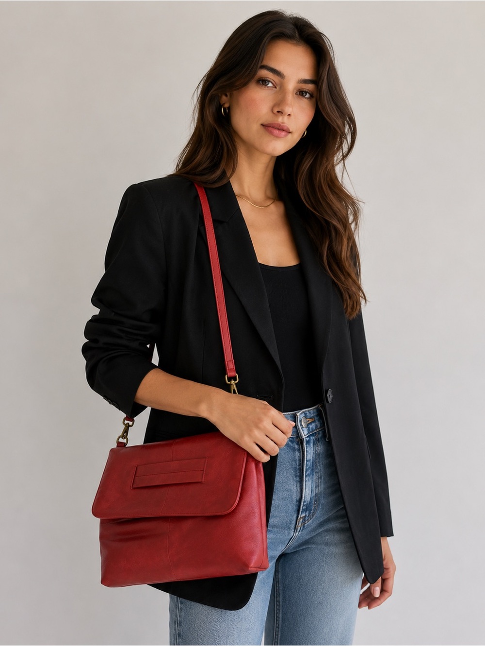 NEW: Women's Elegant Envelope Clutch, Large Capacity PU Leather Handbag